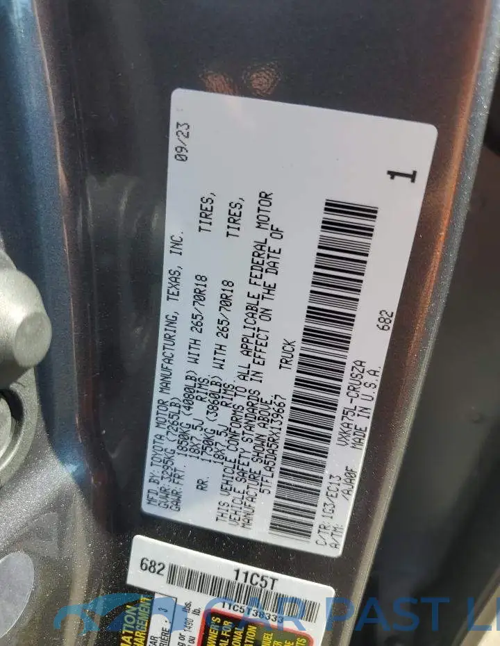 5TFLA5DA5RX139667# 12