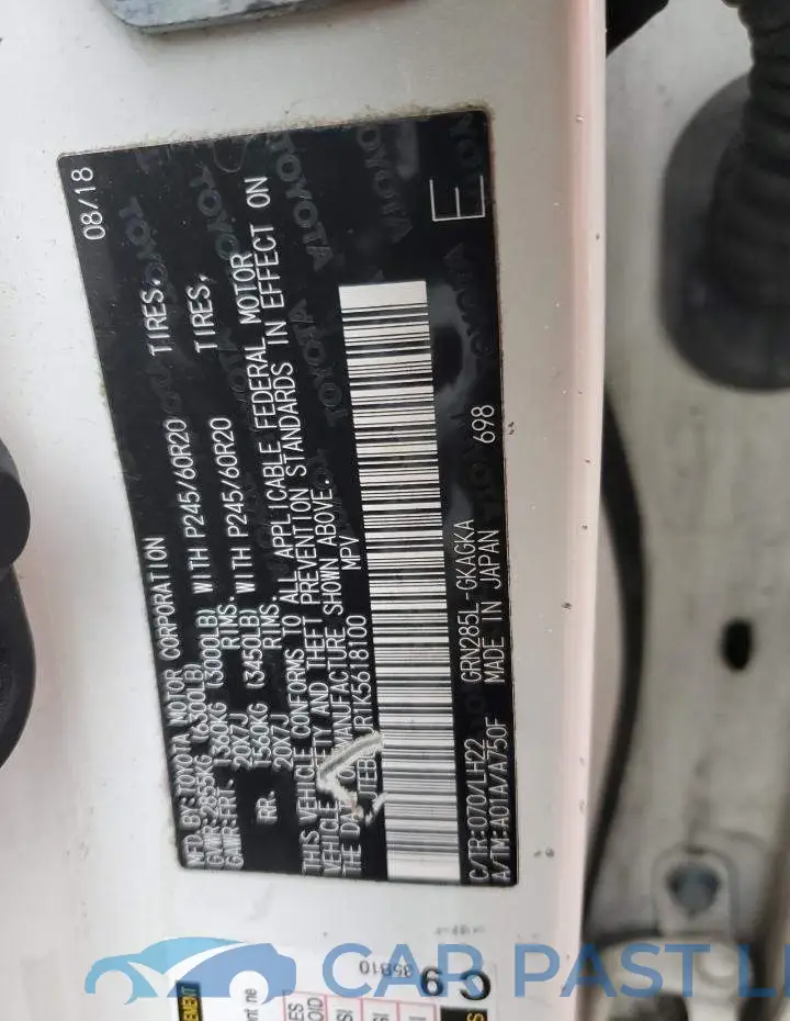 JTEBU5JR1K5618100# 13