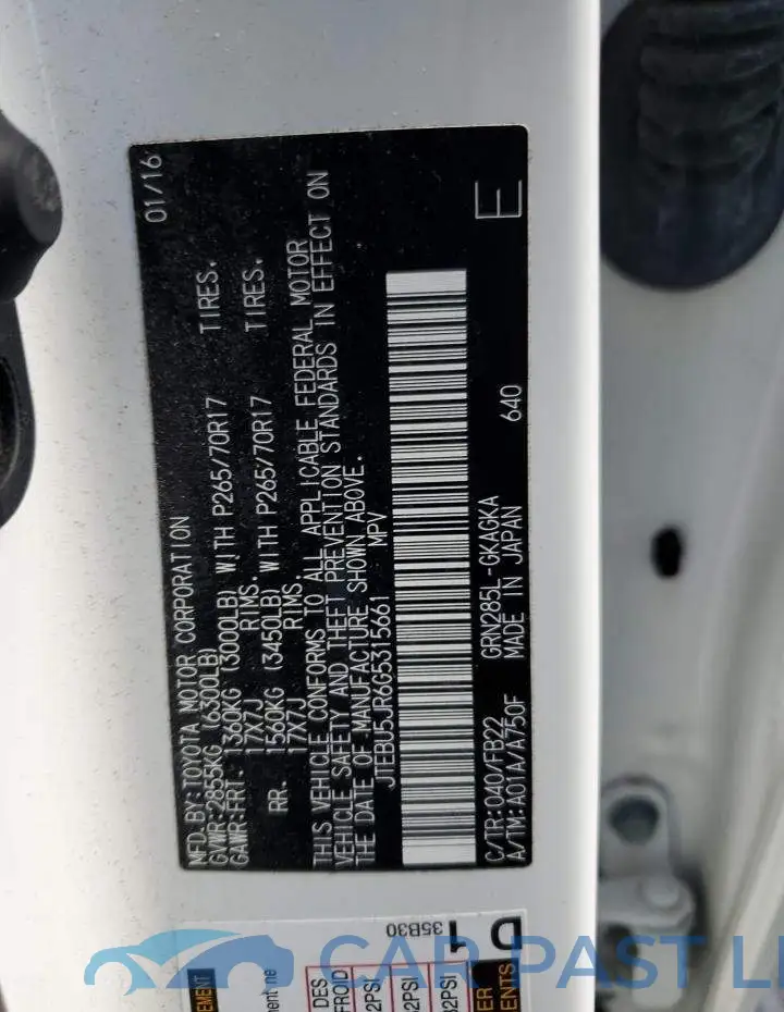 JTEBU5JR6G5315661# 13