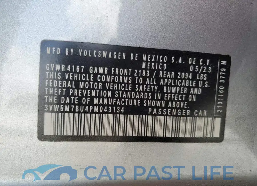 3VW5M7BU4PM043134# 12