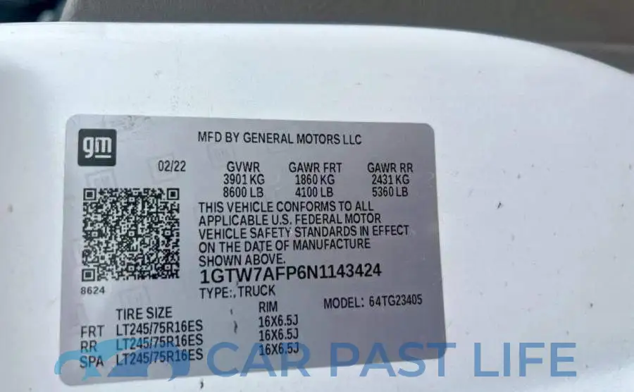 1GTW7AFP6N1143424# 10