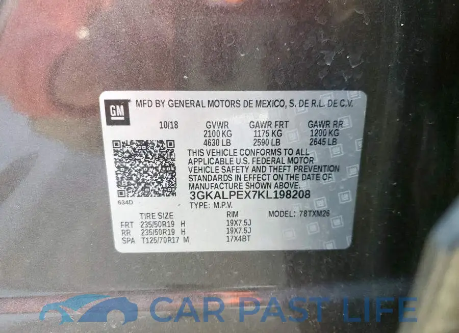 3GKALPEX7KL198208# 13