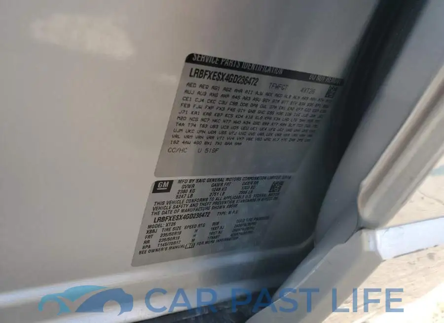 LRBFXESX4GD236472# 13