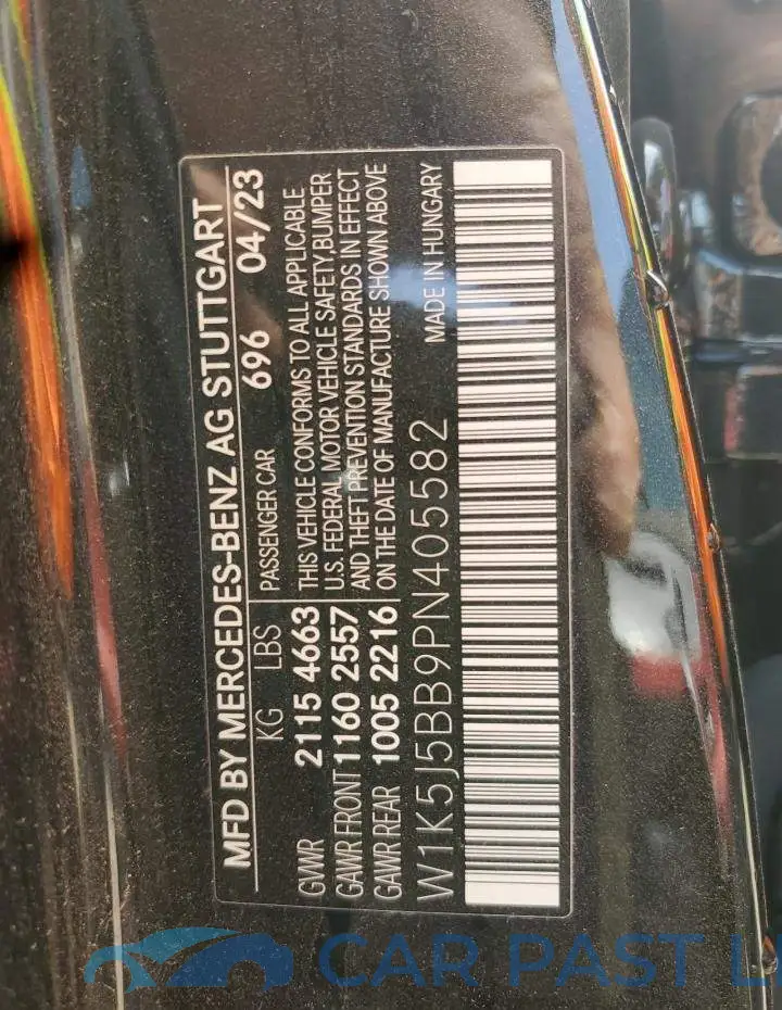 W1K5J5BB9PN405582# 12