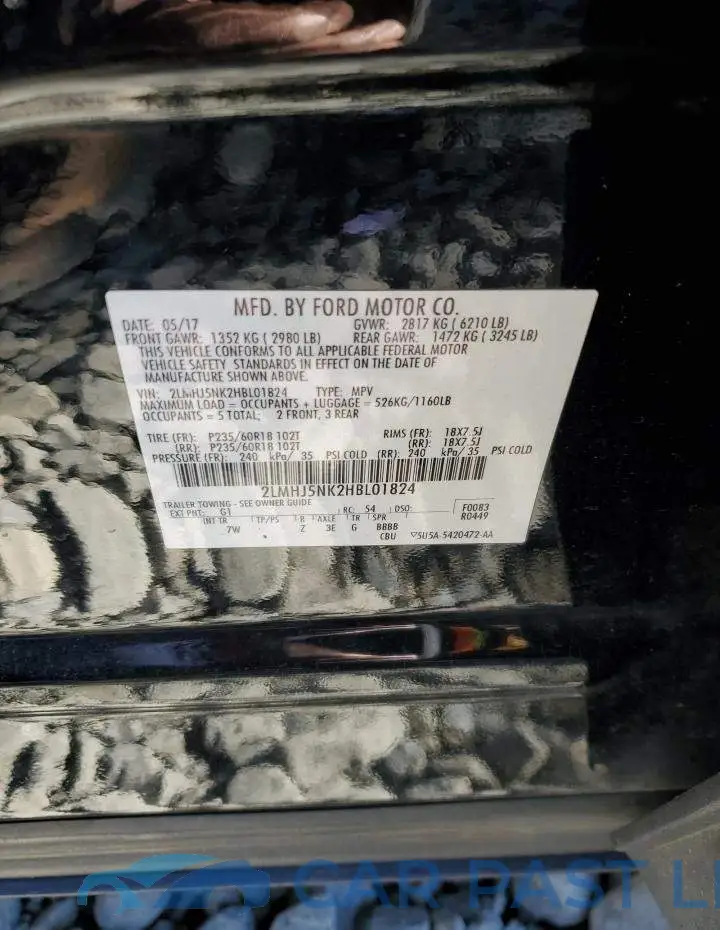 2LMHJ5NK2HBL01824# 12