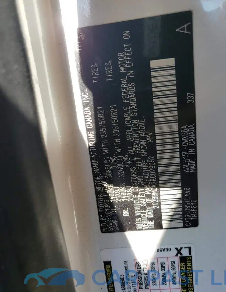 2T2BBMCA2RC029092# 14