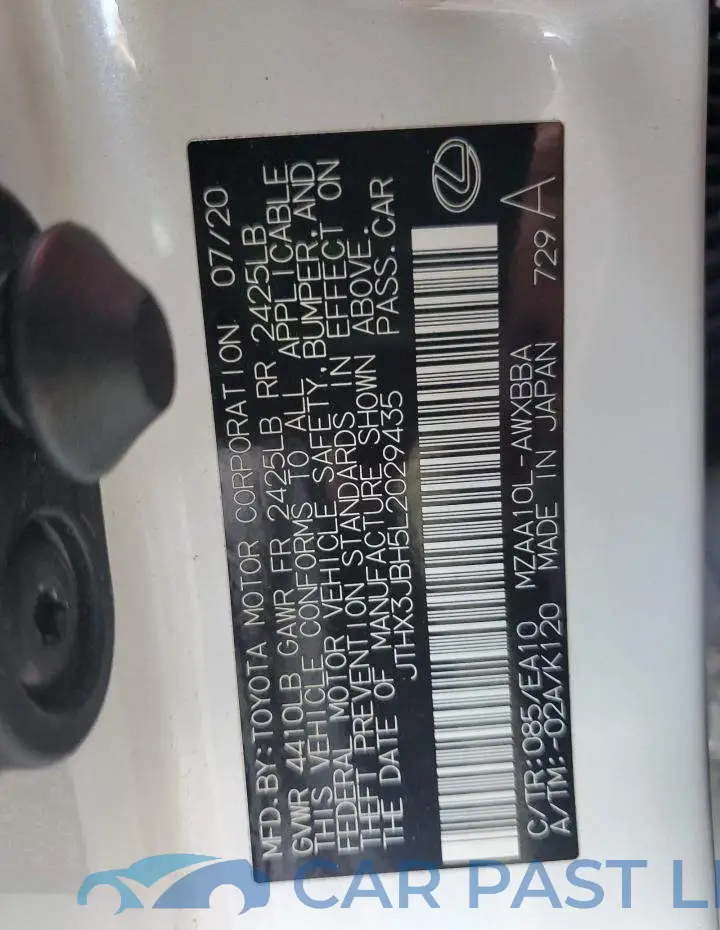 JTHX3JBH5L2029435# 13