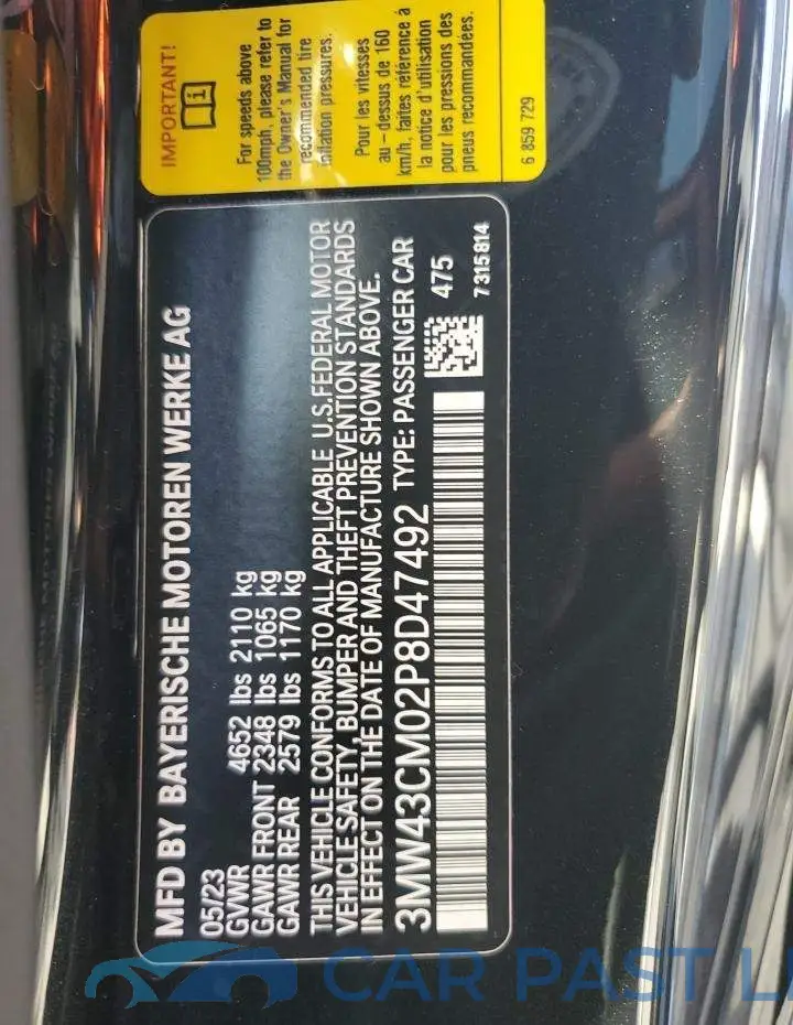 3MW43CM02P8D47492# 12