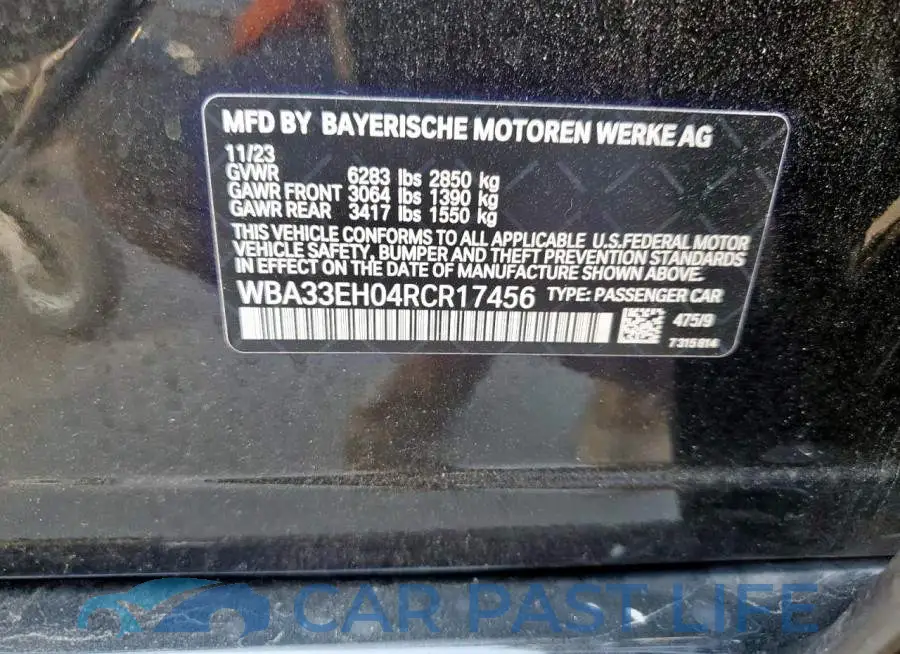 WBA33EH04RCR17456# 14
