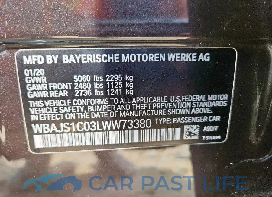 WBAJS1C03LWW73380# 12