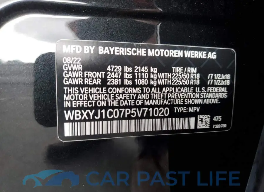 WBXYJ1C07P5V71020# 13