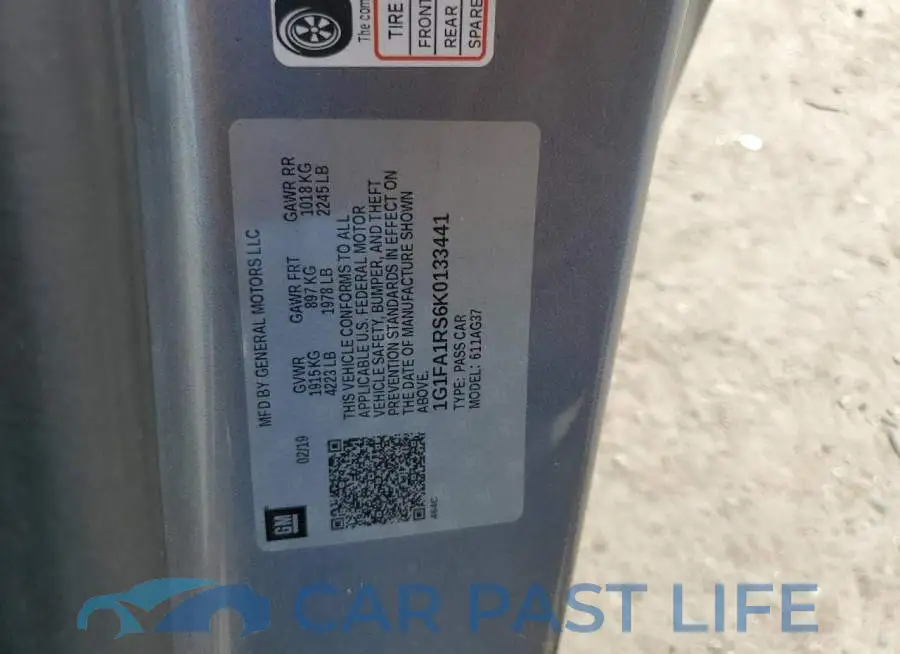 1G1FA1RS6K0133441# 12