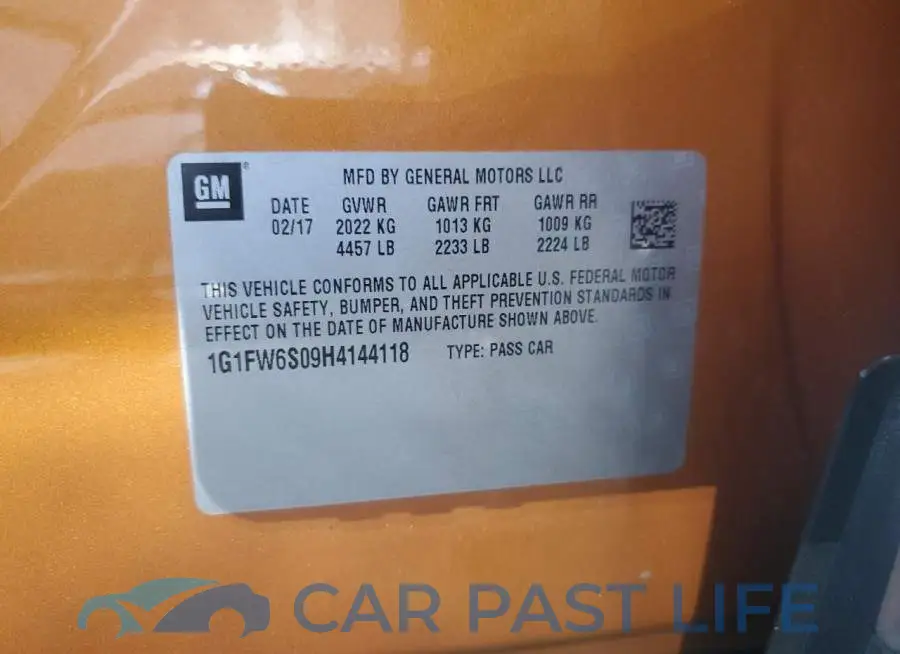 1G1FW6S09H4144118# 12