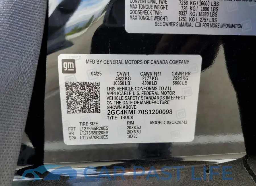 2GC4KME70S1200098# 13