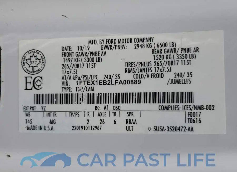 1FTEX1EB2LFA00889# 13