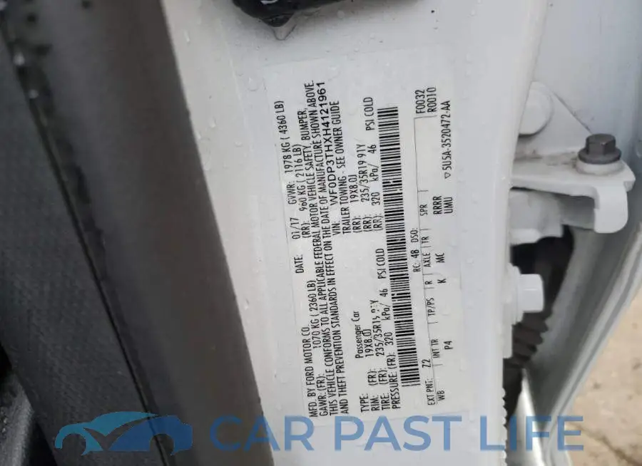 WF0DP3THXH4121961# 12