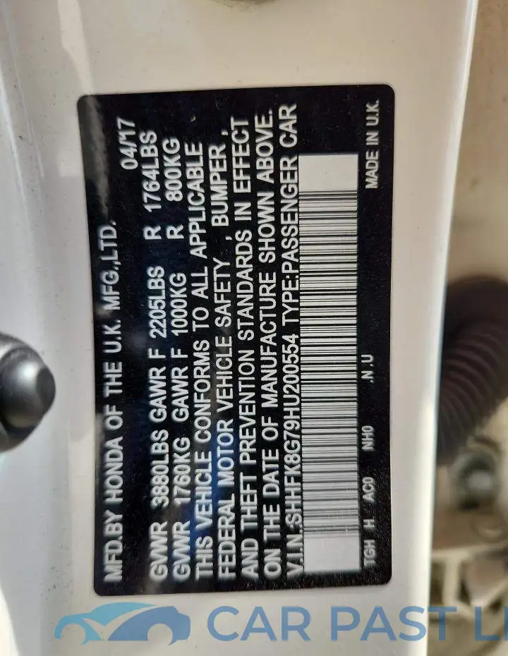 SHHFK8G79HU200554# 13