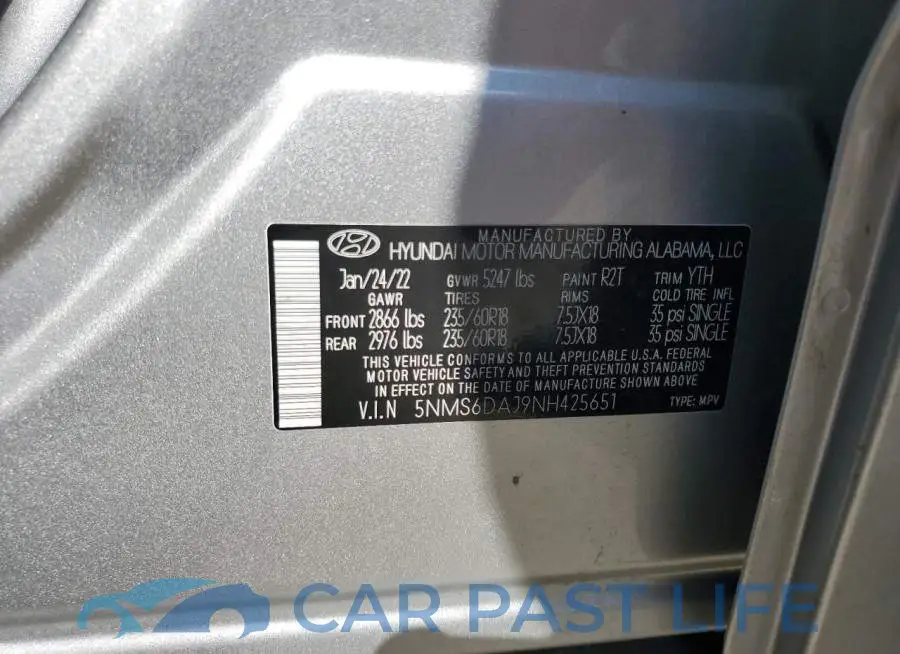 5NMS6DAJ9NH425651# 13