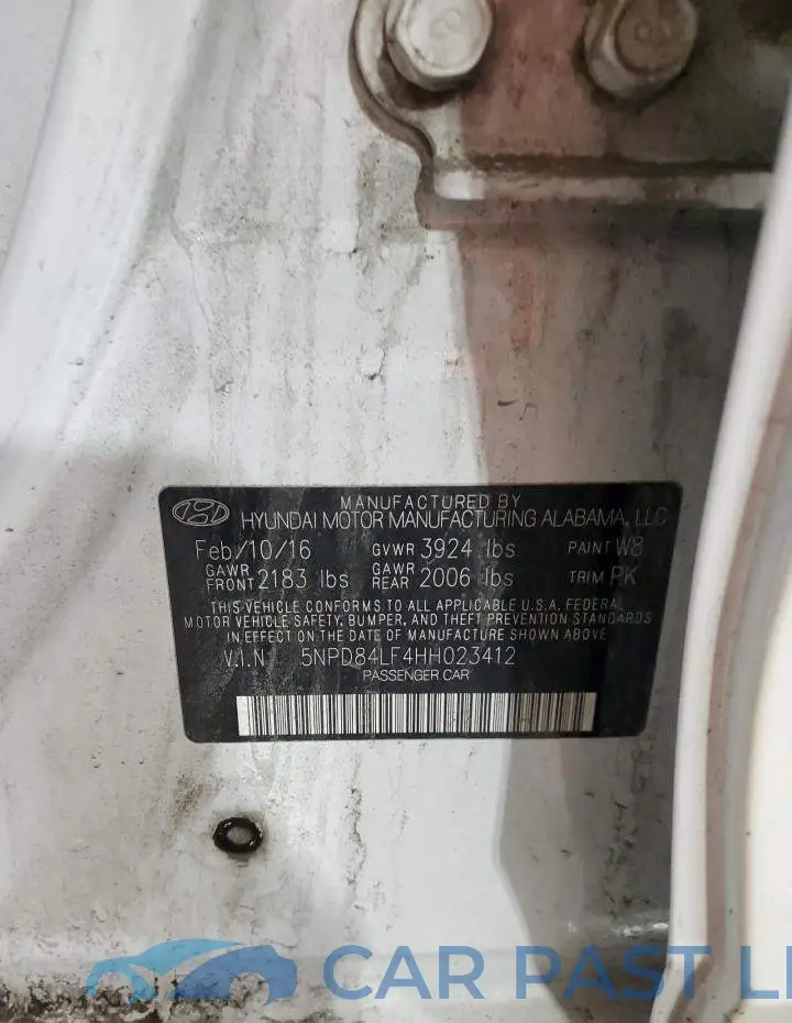 5NPD84LF4HH023412# 12