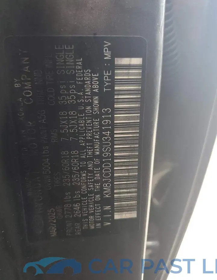 KM8JCDD19SU341913# 13