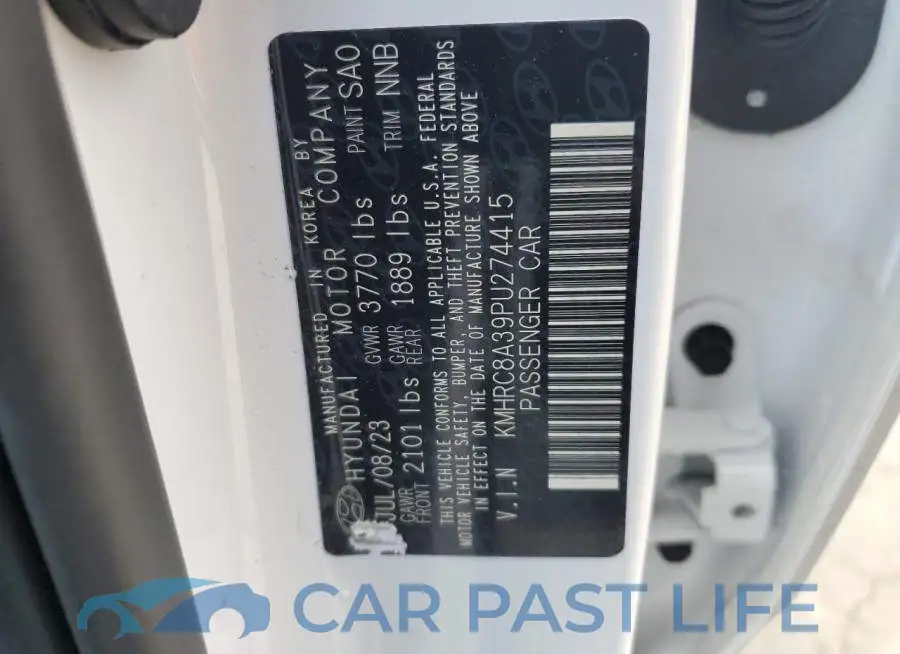KMHRC8A39PU274415# 14