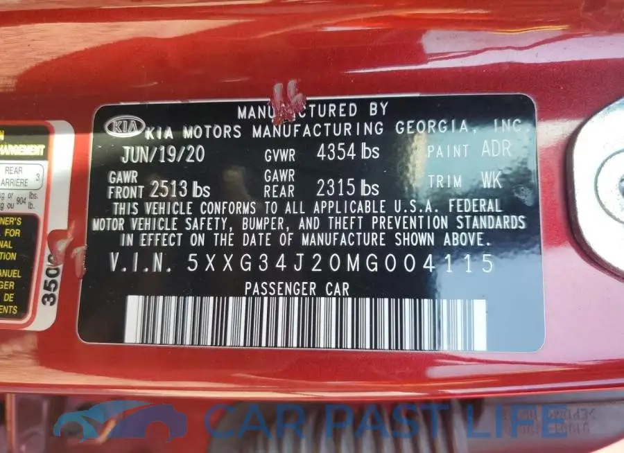 5XXG34J20MG004115# 12