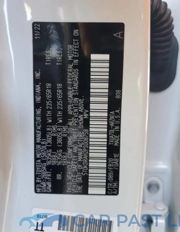 5TDKDRAH2PS008758# 13
