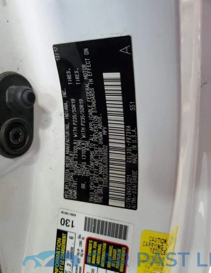 5TDXZ3DC8JS908902# 13
