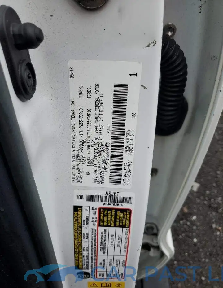 5TFUM5F19JX078935# 12