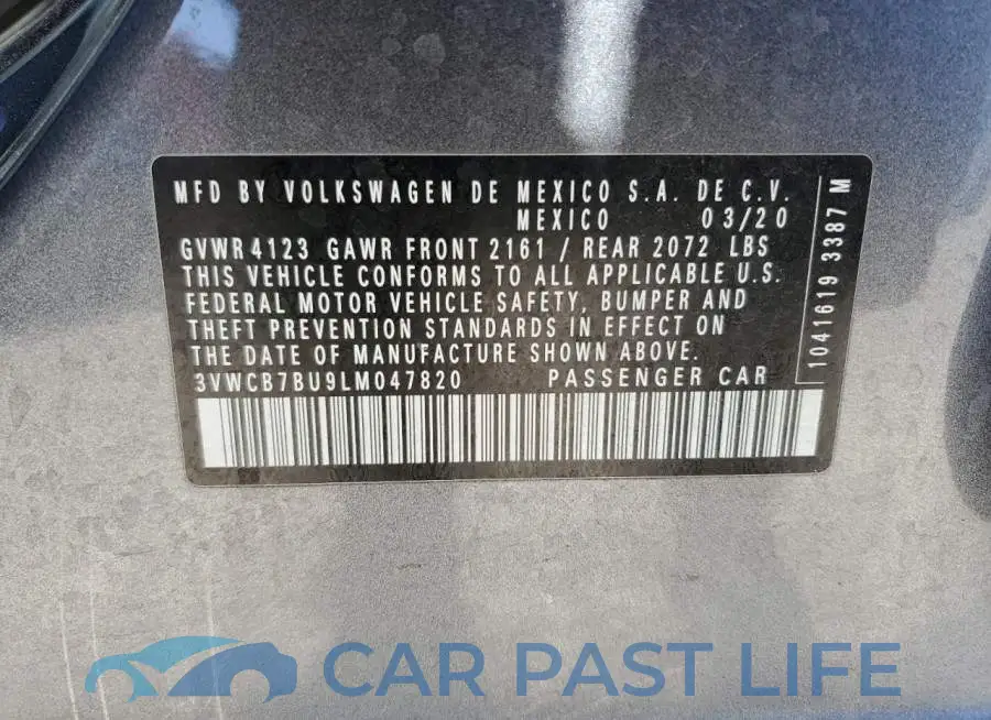 3VWCB7BU9LM047820# 12