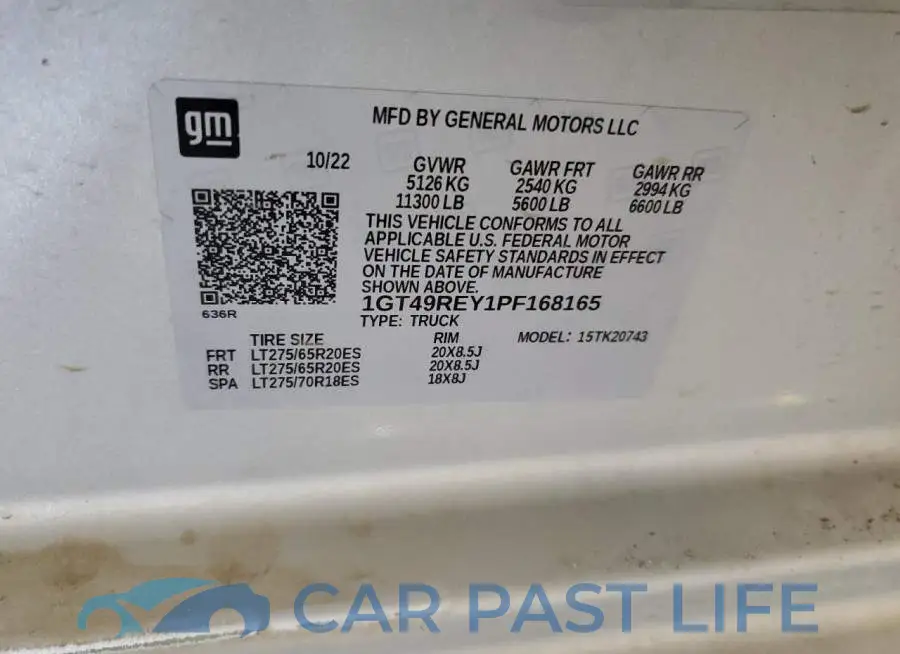 1GT49REY1PF168165# 12
