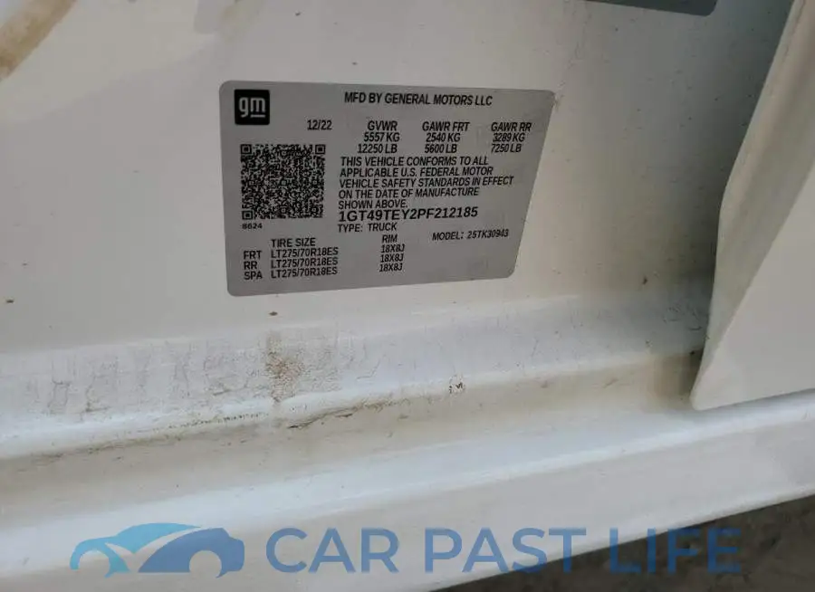 1GT49TEY2PF212185# 12