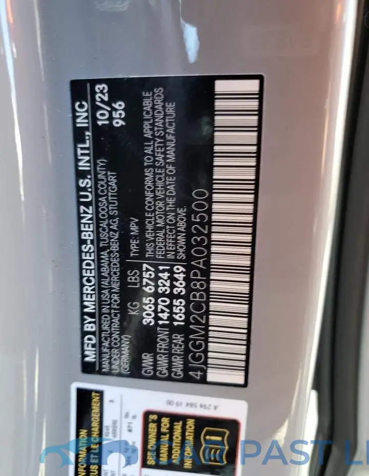 4JGGM2CB8PA032500# 13