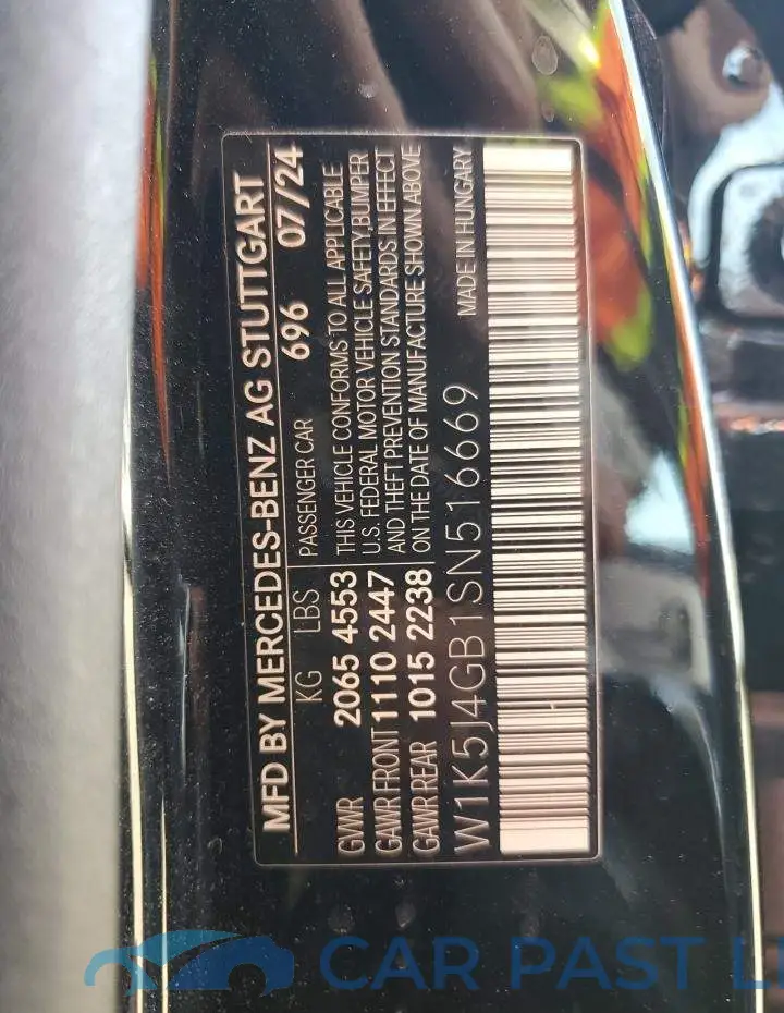 W1K5J4GB1SN516669# 12