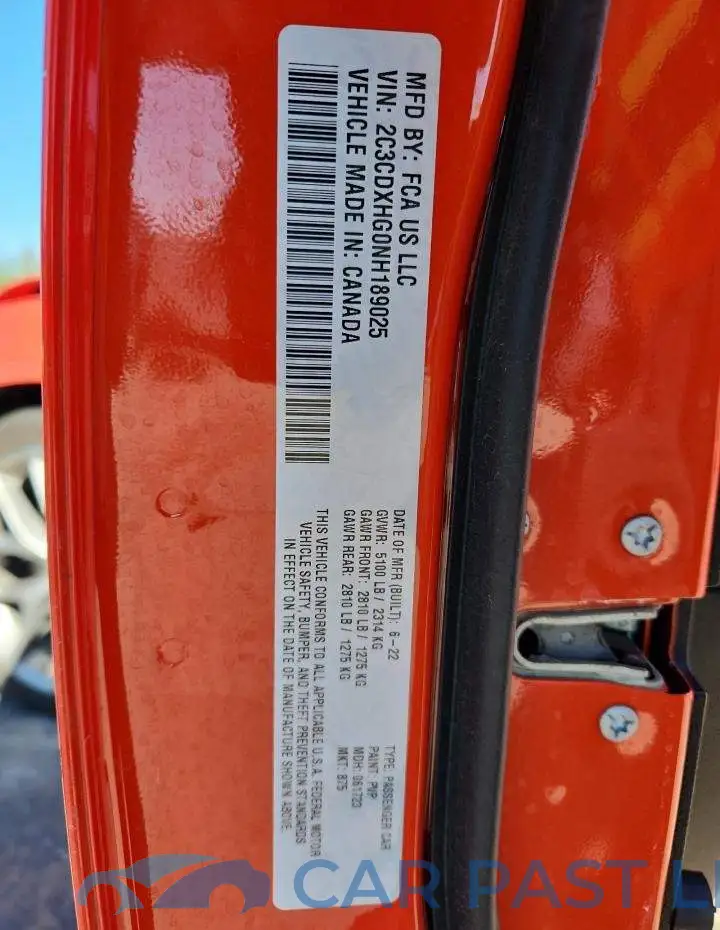 2C3CDXHG0NH189025# 12