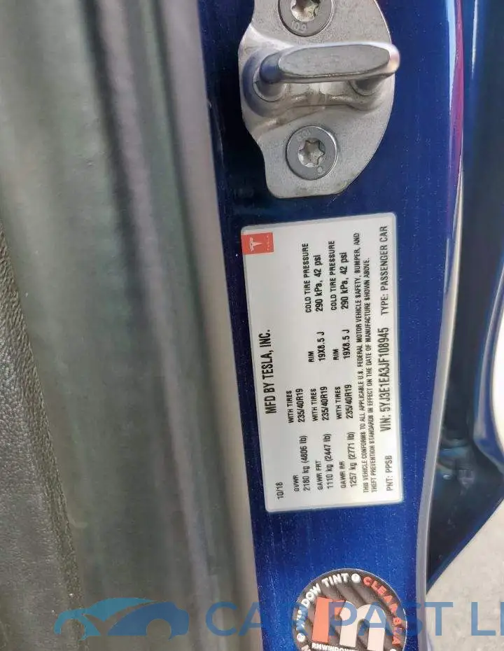 5YJ3E1EA3JF108945# 12