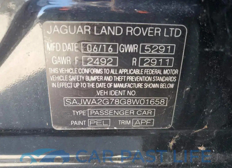 SAJWA2G78G8W01658# 13