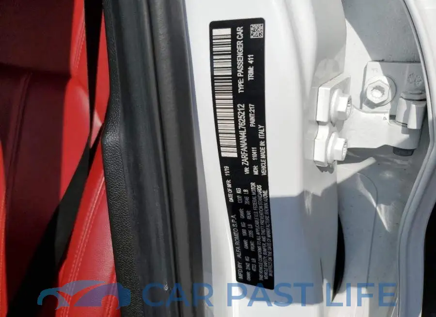 ZARFANAN4L7625212# 12