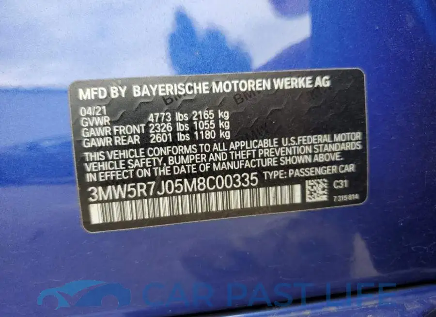 3MW5R7J05M8C00335# 12