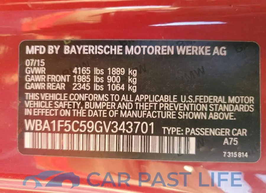 WBA1F5C59GV343701# 12
