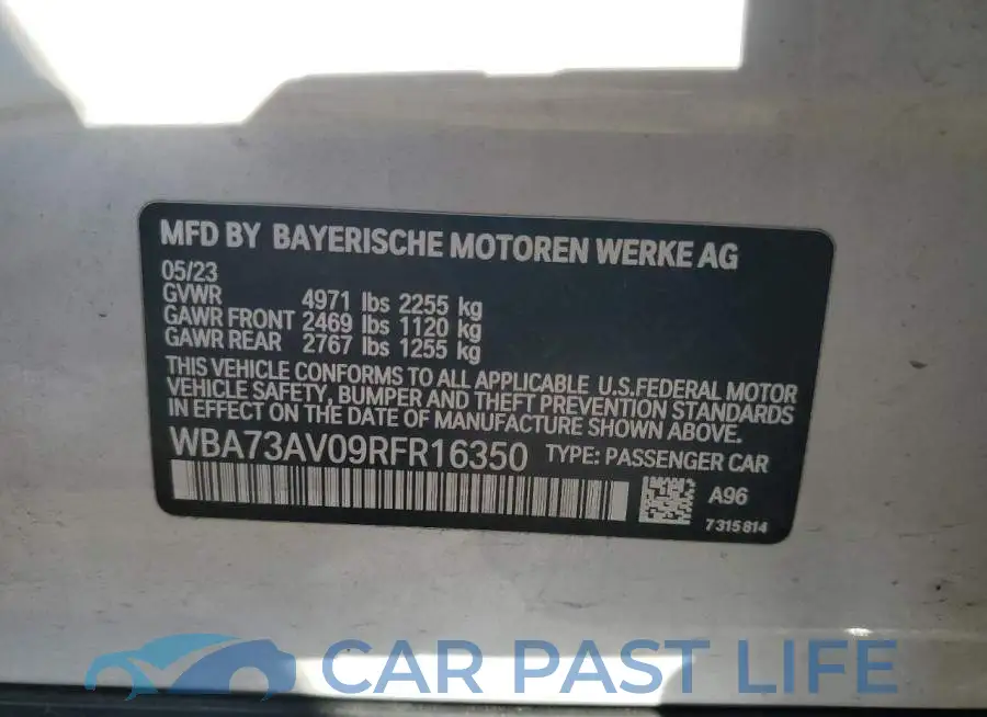 WBA73AV09RFR16350# 13