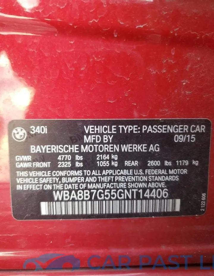 WBA8B7G55GNT14406# 12