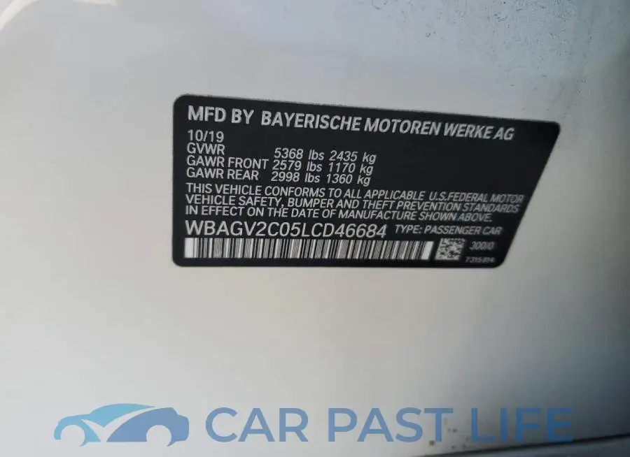 WBAGV2C05LCD46684# 12