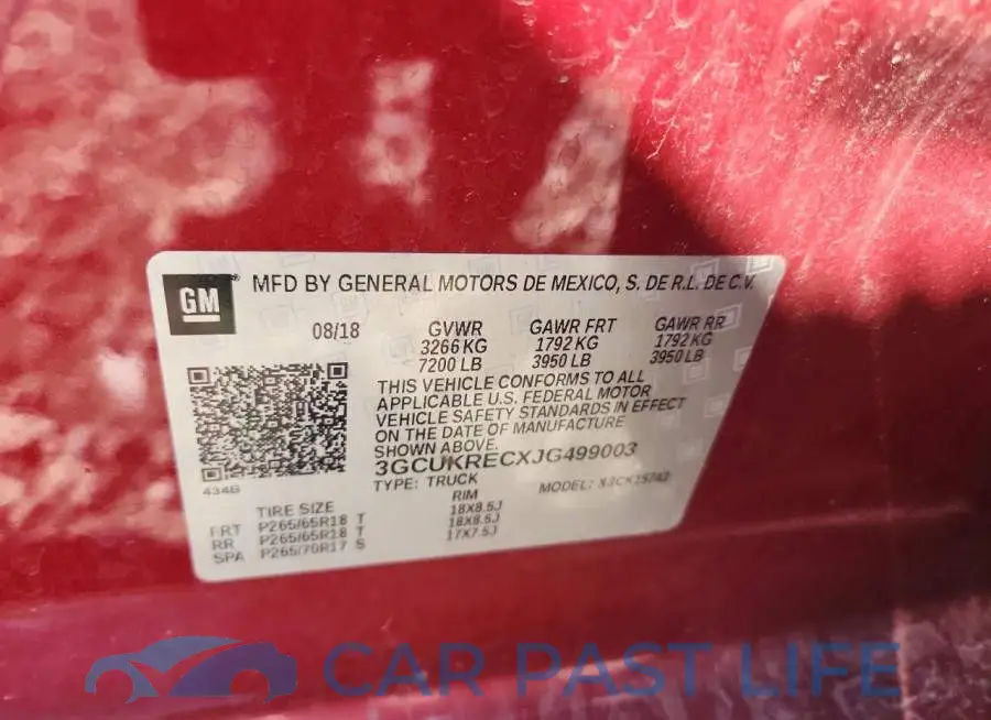3GCUKRECXJG499003# 12