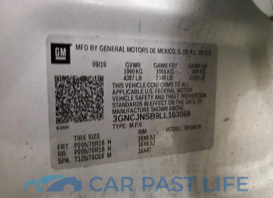 3GNCJNSB9LL163069# 14