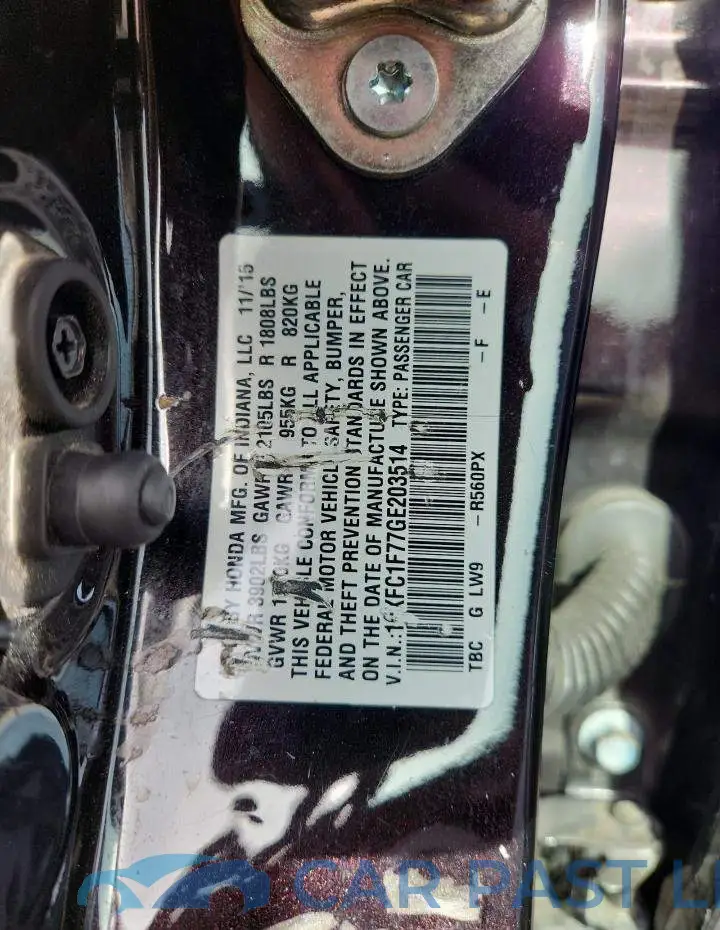 19XFC1F77GE203514# 13