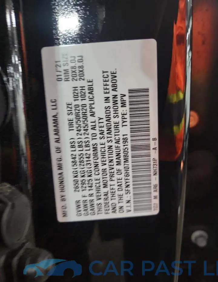 5FNYF6H07MB051981# 13