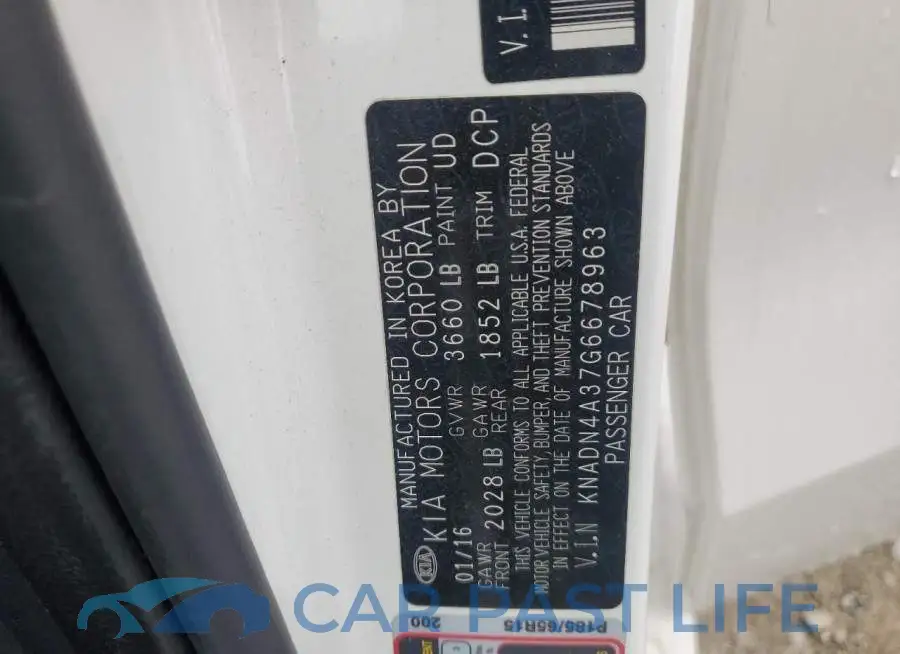KNADN4A37G6678963# 12