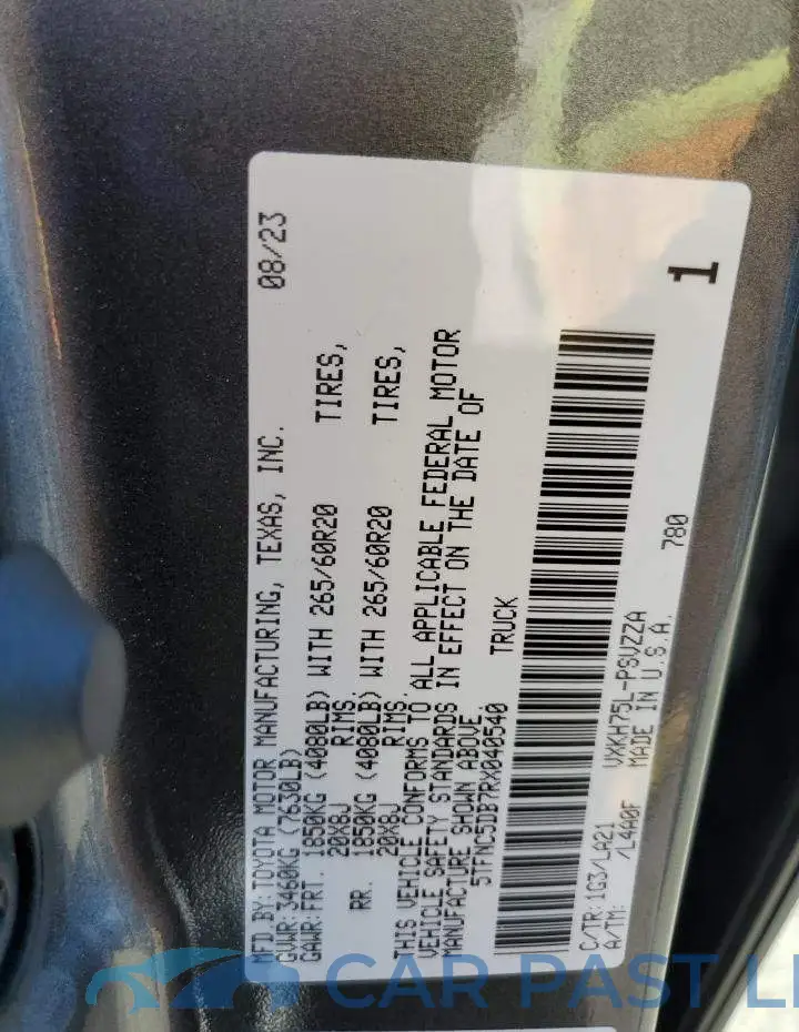 5TFNC5DB7RX040540# 13