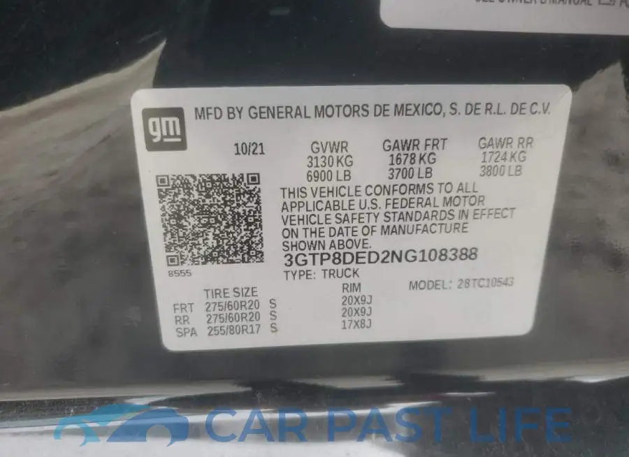 3GTP8DED2NG108388# 12